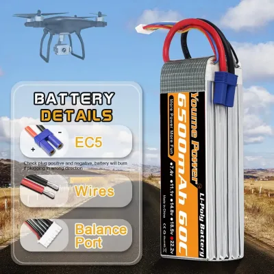 Batterie Li-Po 6S 22,2 V pour modèle réduit RC – image 2