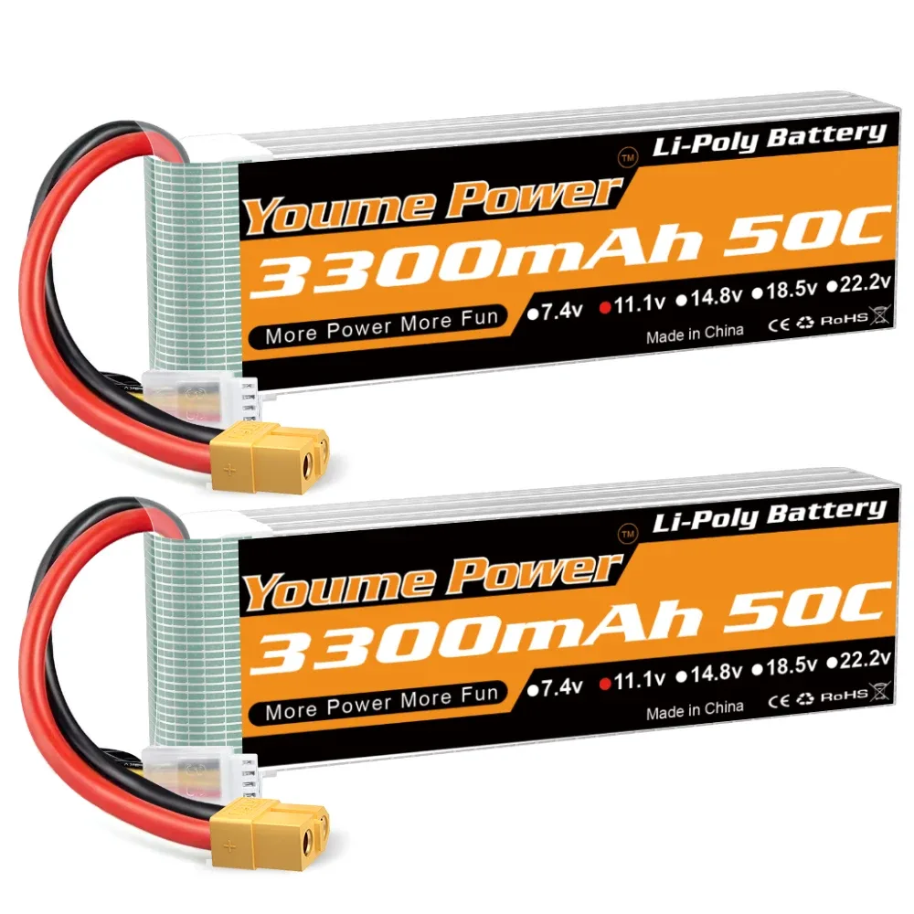 Batterie Lipo 3S 3300 mAh 11,1 V, prise XT60