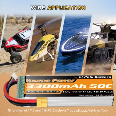 Batterie Lipo 3S 3300 mAh 11,1 V, prise XT60 – image 3