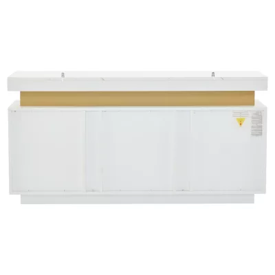 Buffet blanc 3 portes à cloisons réglables – image 2