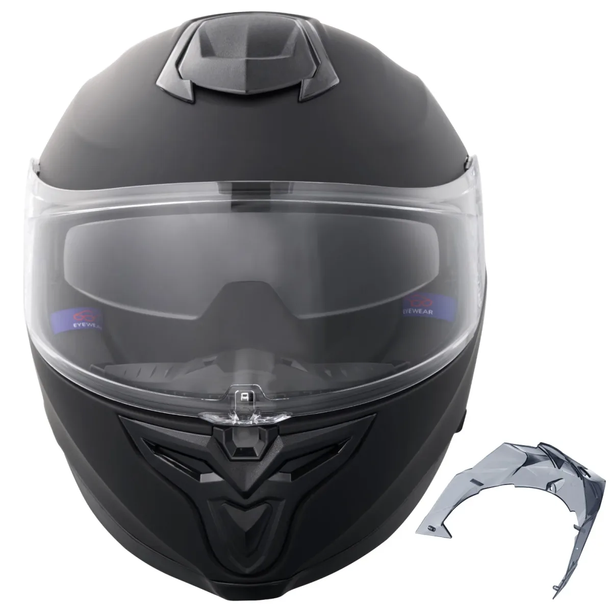 Casque de moto intégral ABS avec visière solaire