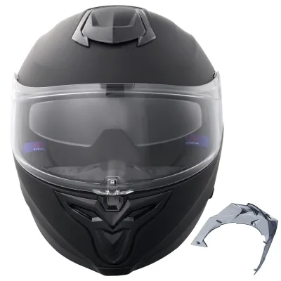 Casque de moto intégral ABS avec visière solaire