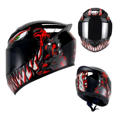 Casque moto intégral graffiti ventilé en ABS – image 3
