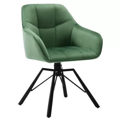 Chaise pivotante rembourrée avec accoudoirs – image 2