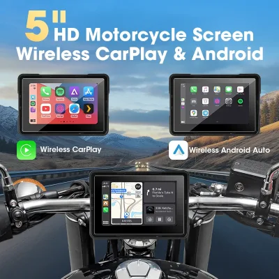 Écran de moto 5 pouces sans fil, double Bluetooth – image 2
