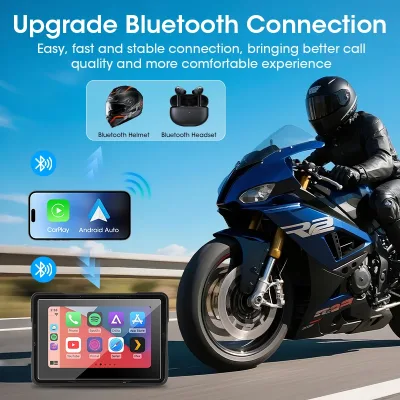 Écran de moto 5 pouces sans fil, double Bluetooth – image 3