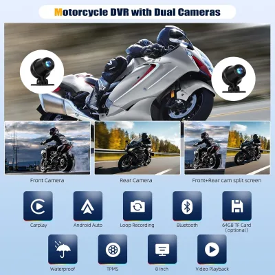 Écran GPS moto sans fil 8,1 pouces – image 2