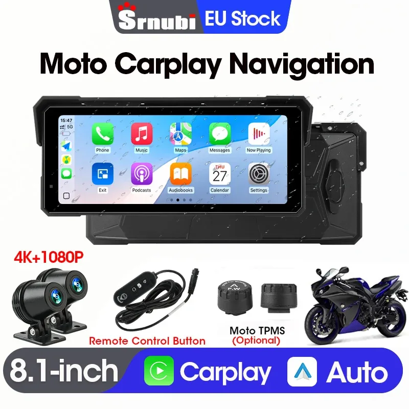 Écran tactile moto avec enregistreur et capteur