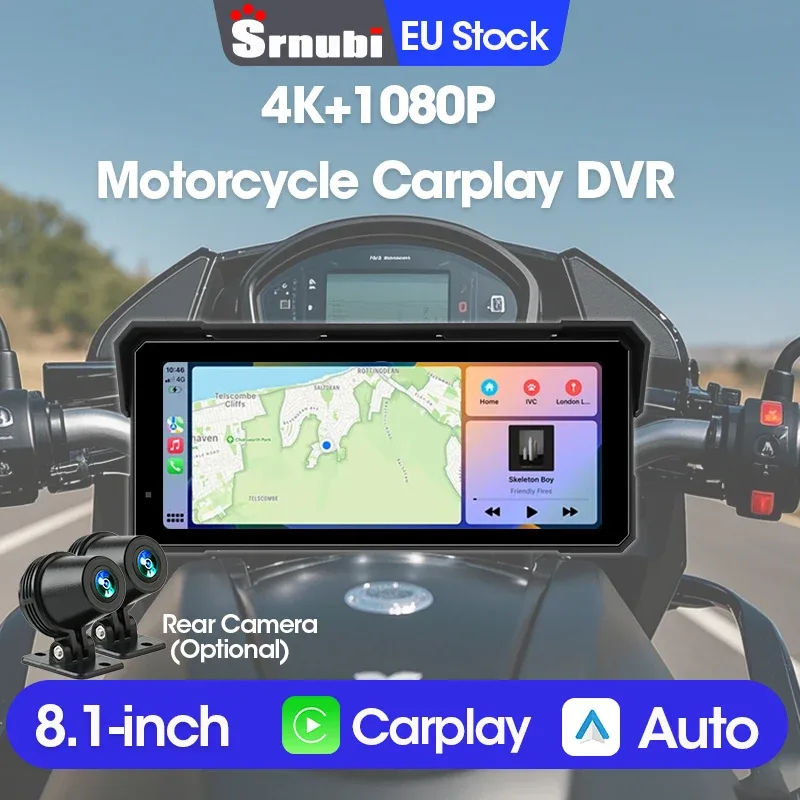 Écran tactile moto sans fil CarPlay et Android Auto