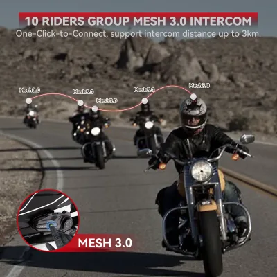 Intercom Bluetooth 5.3 pour casque de moto – image 3