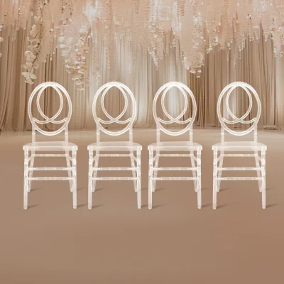 Lot de 4 chaises transparentes en PC – image 3