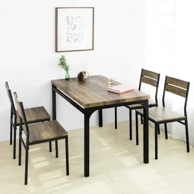 Lot de 4 tabourets avec dossier en métal – image 2