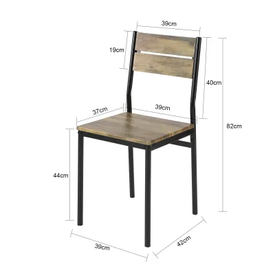 Lot de 4 tabourets avec dossier en métal – image 3