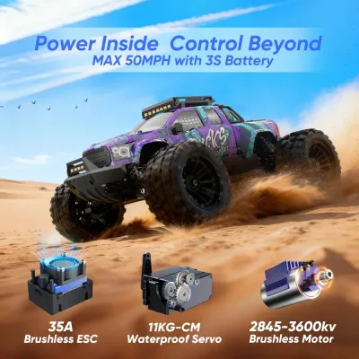 Monster truck RC 1:14 4x4 brushless tout-terrain