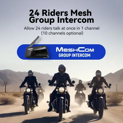 Oreillette interphone Bluetooth maillée pour moto – image 3