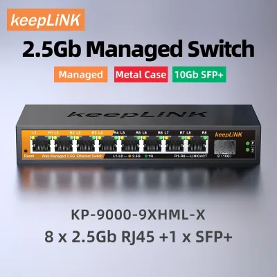 Switch réseau 9 ports 2,5GbE et SFP+ en métal