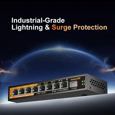 Switch réseau 9 ports 2,5GbE et SFP+ en métal – image 3