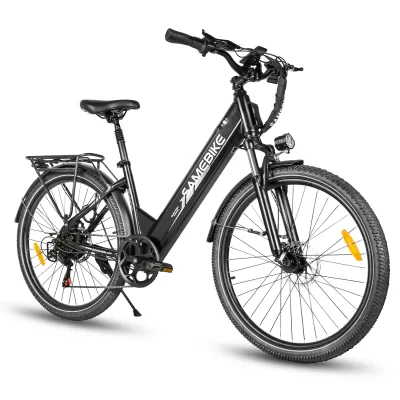 Vélo électrique 7 vitesses, roues de 66 cm