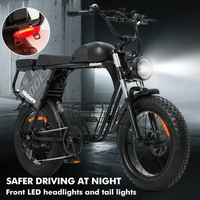 Vélo électrique adulte, pneus larges, 7 vitesses – image 3