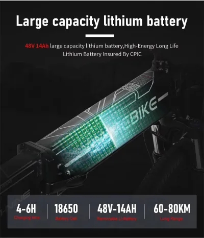 VTT électrique pliable à batterie amovible – image 3